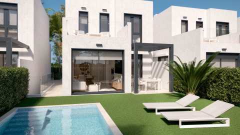 Ny villa med takterrasse og privat basseng
