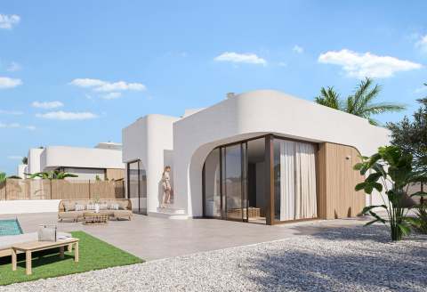 Ny villa med takterrasse og privat basseng