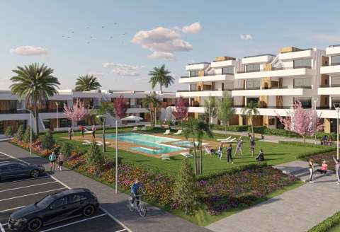 Ny leilighet med takterrasse – Fellesbasseng og golfbane
