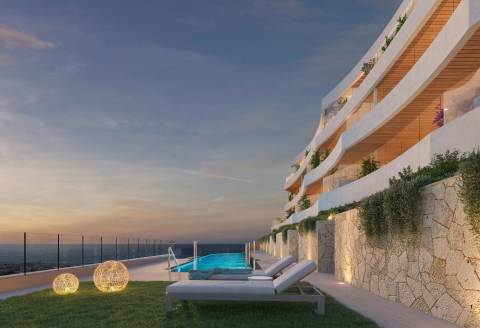 Ny leilighet med havutsikt – Privat takterrasse og fellesbasseng