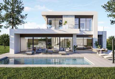 Kjempeflott villa med privat basseng – Nybygg og 3 soverom