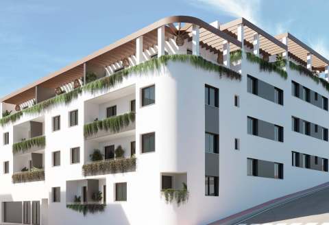 Nybygd leilighet med terrasse