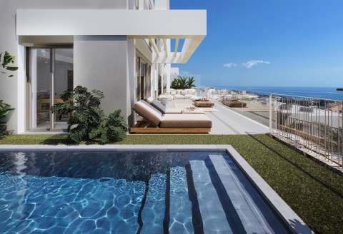 Eksklusiv villa med takterrasse – Nybygg og privat basseng