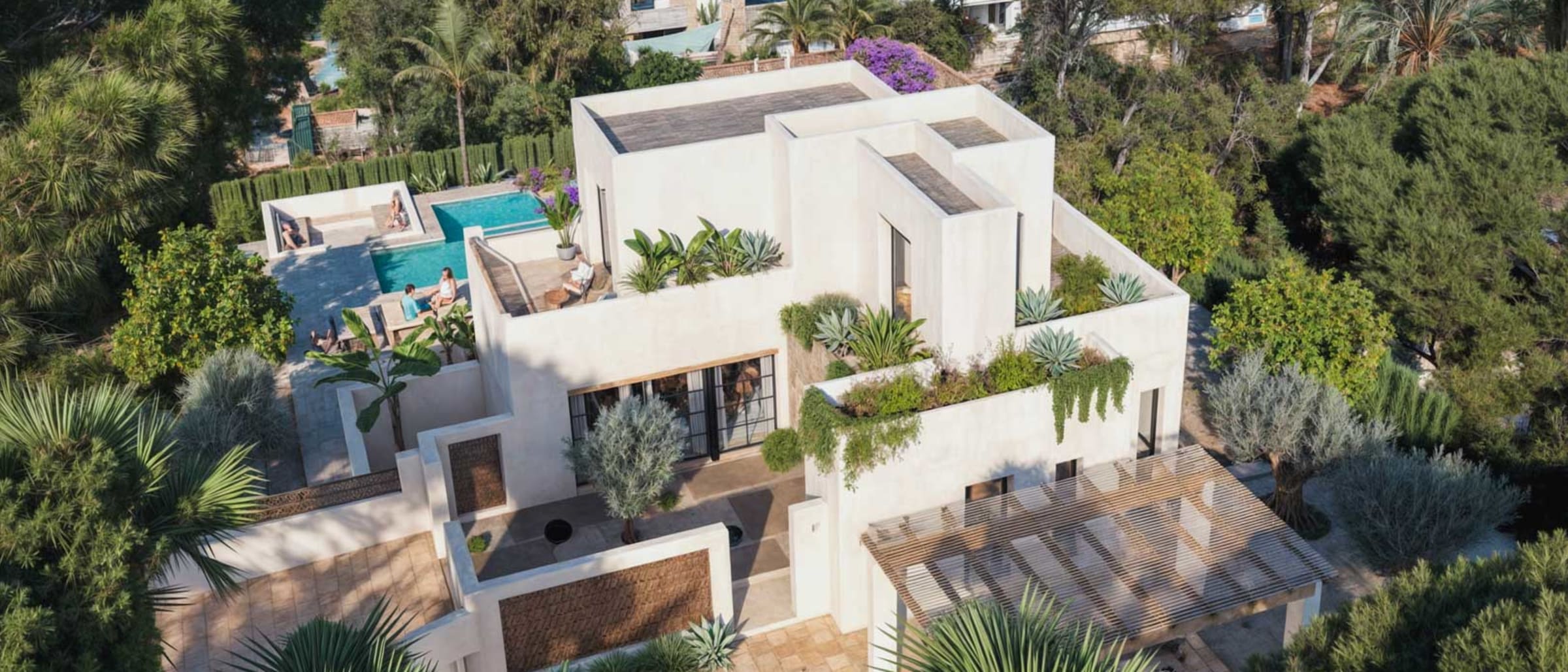 8273DEN Ibizan-style villa project for sale with pool, very close to the beach. - Image 1