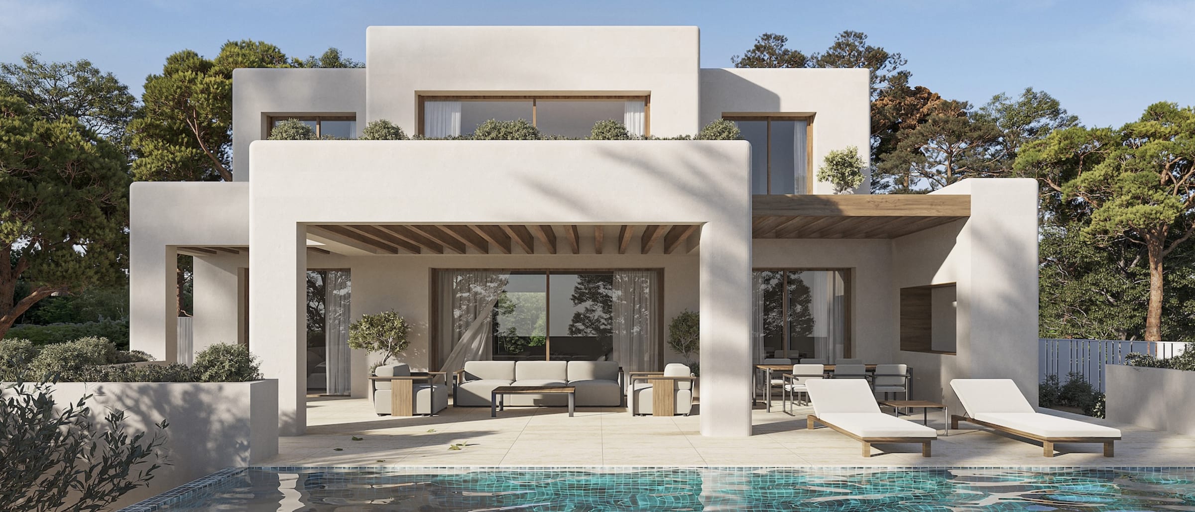 4554BEN Ibiza style villa with sea views for sale in La Fustera, Benissa - Image 1