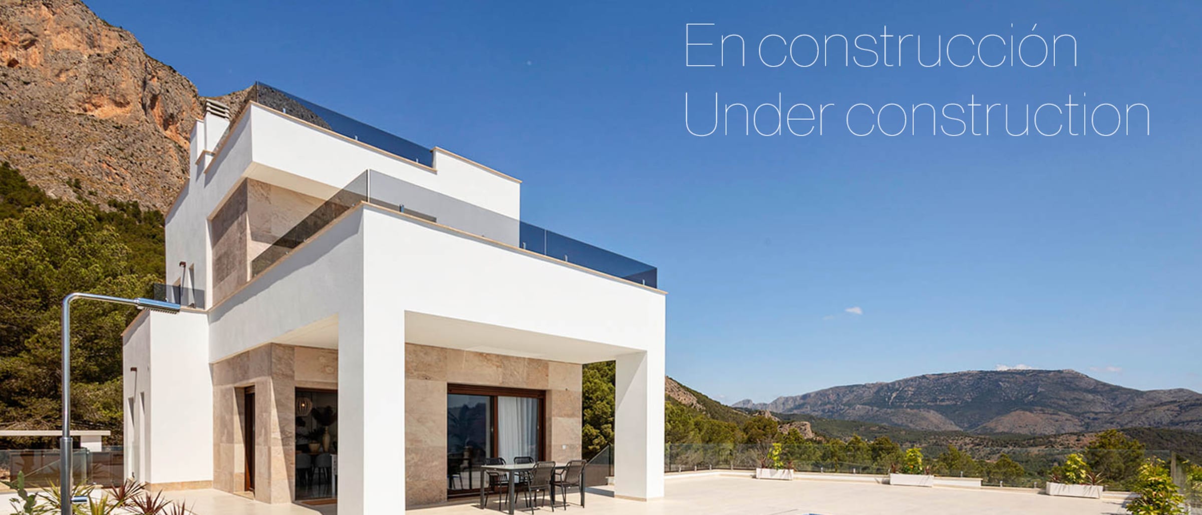 8316POL Villa under construction with sea and mountain views for sale in Polop. - Image 1