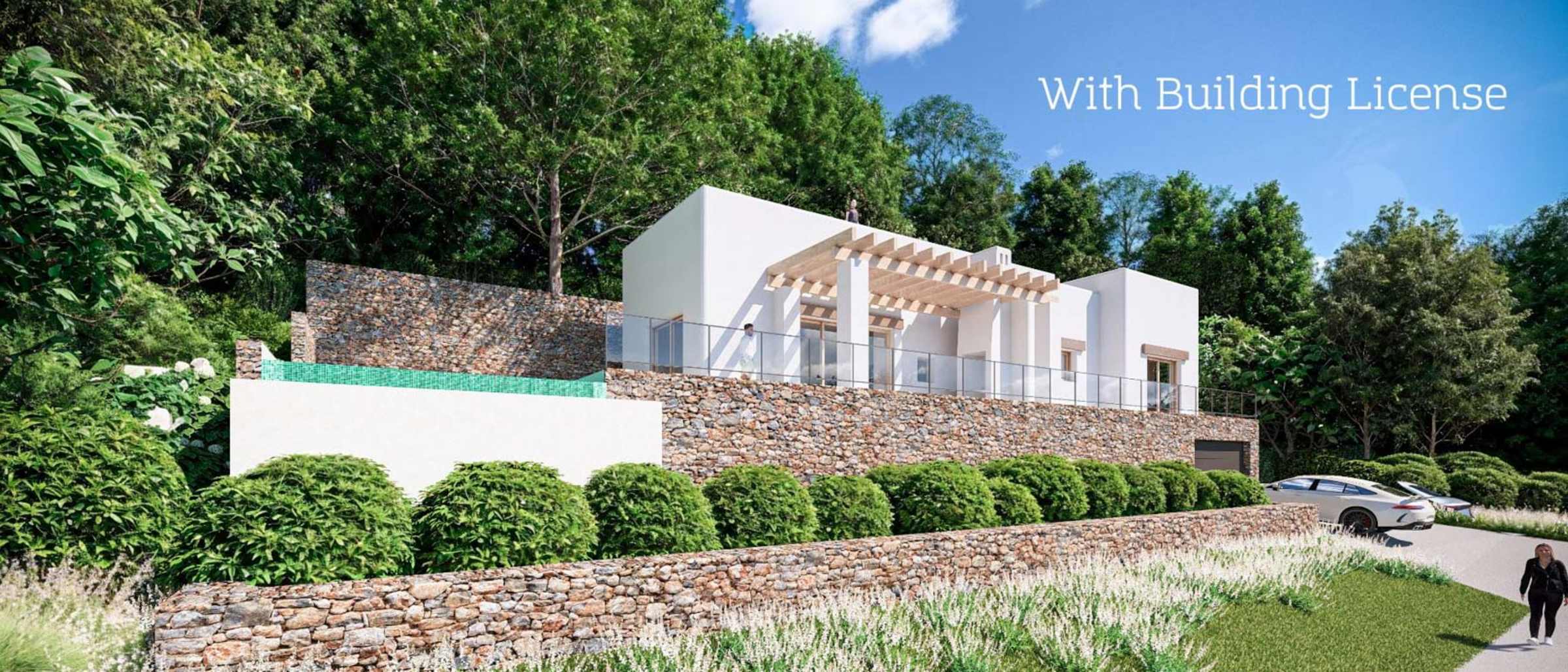 7100JAV New build Ibiza style villa with building license for sale in Jávea - Image 1