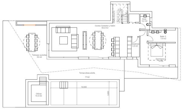 C3XY2091JAV Modern 4 bedroom villa with sea views in Javea - Image 6