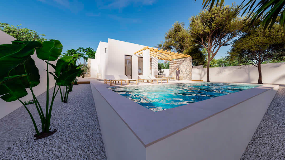 7107MOR Ibizan-style villa project close to the beach, for sale in Moraira., bilde 1