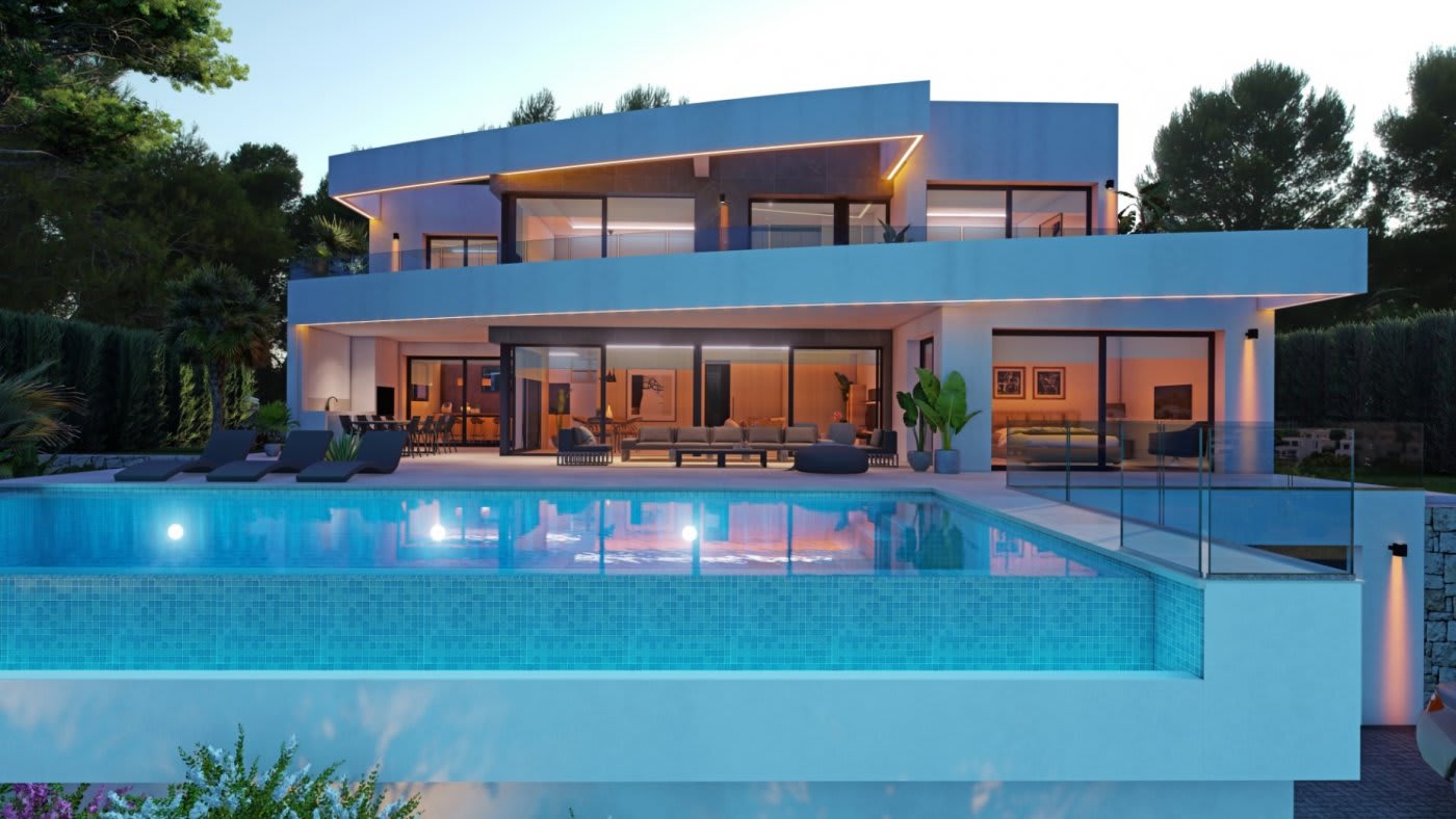 Eksklusiv nybygd villa med takterrasse og havutsikt – Privat basseng og 5 soverom, bilde 1