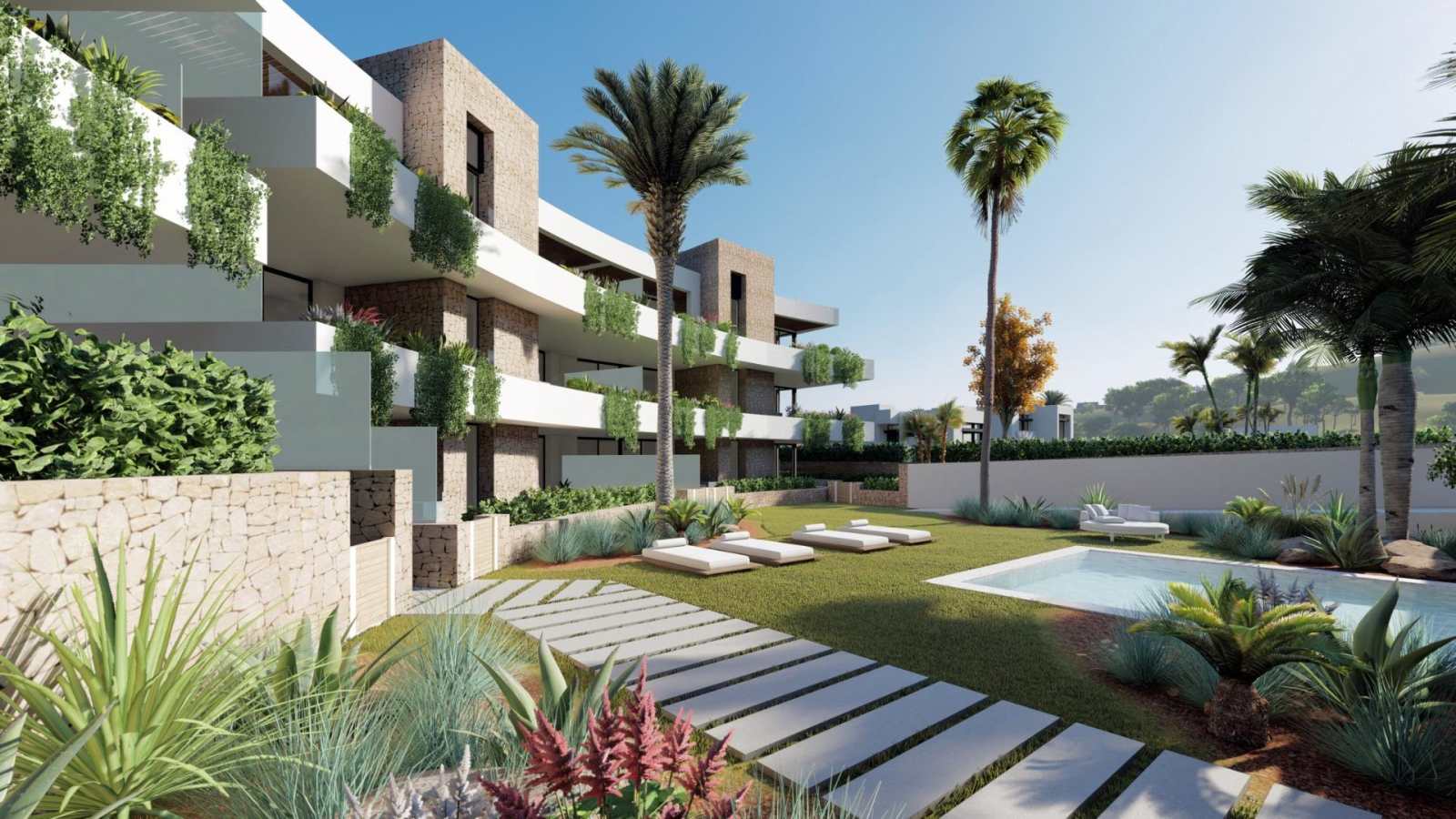 Ny leilighet med havutsikt – Privat takterrasse og fellesbasseng, bilde 1