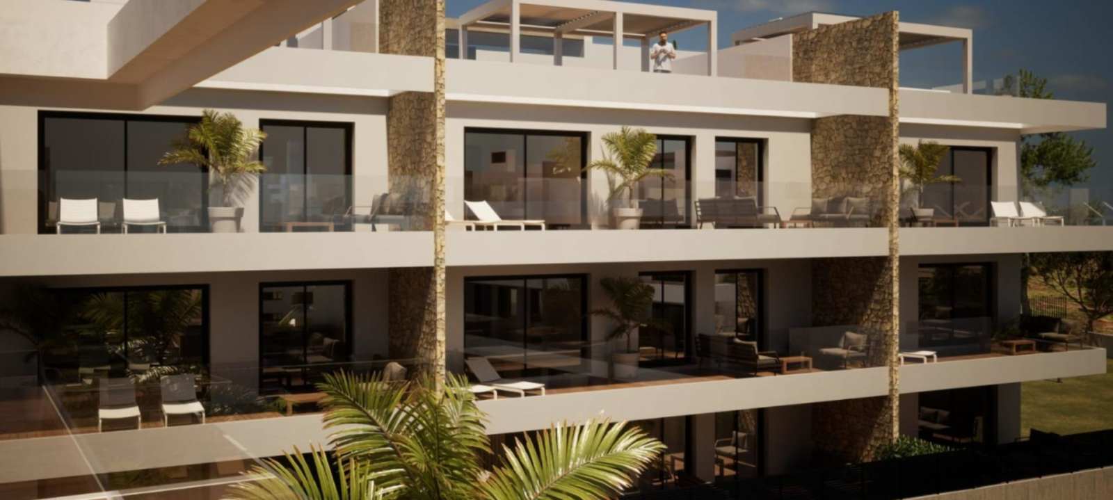 Nybygd leilighet med takterrasse og havutsikt, bilde 1