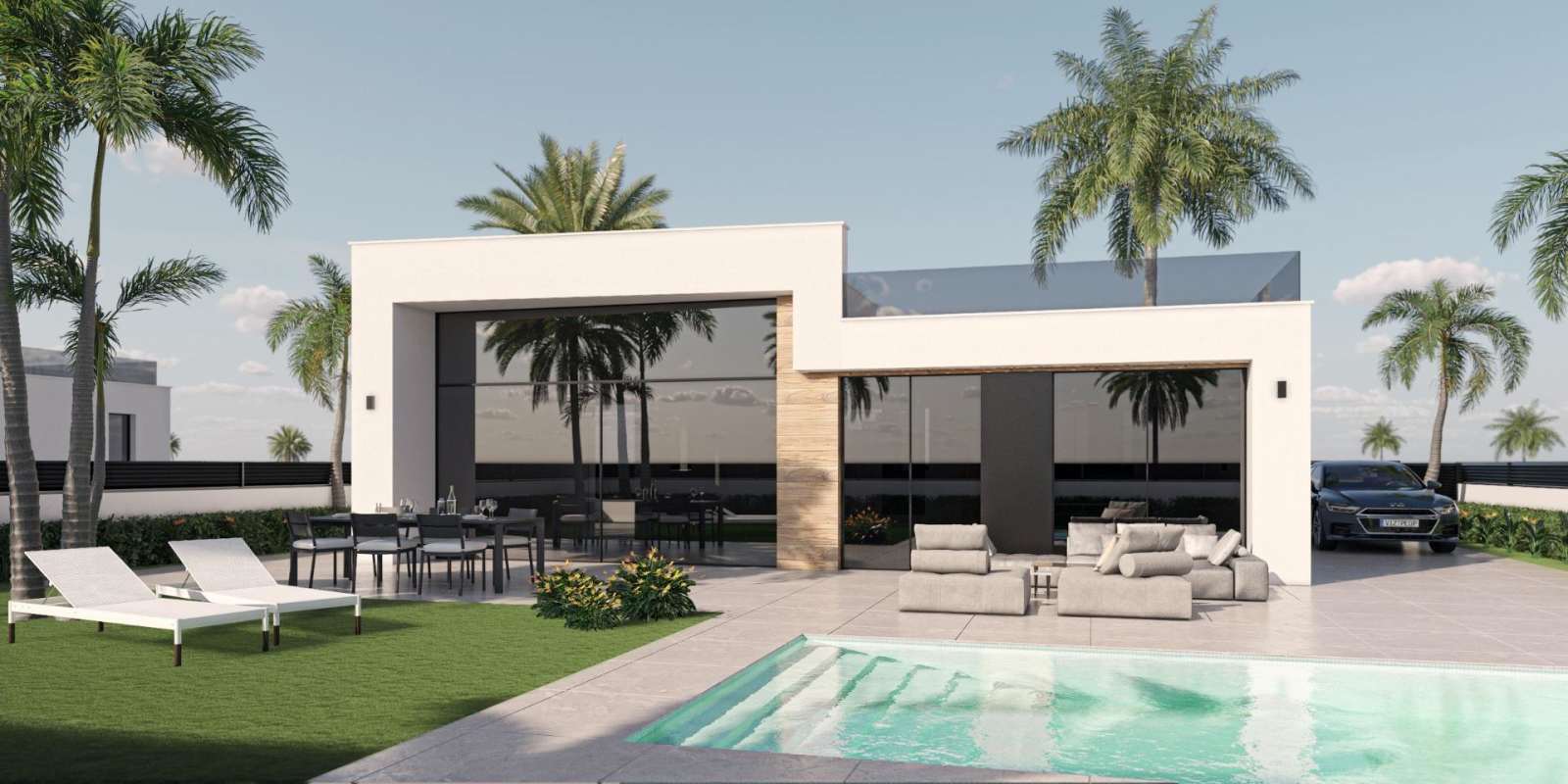 Nybygd villa med solarium – Condado de Alhama Golf, bilde 1