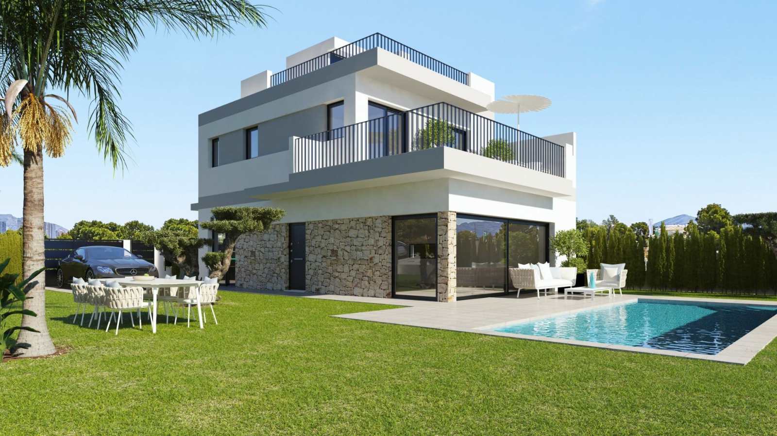 Fantastisk villa med takterrasse og privat basseng – Nybygg og 4 soverom, bilde 1