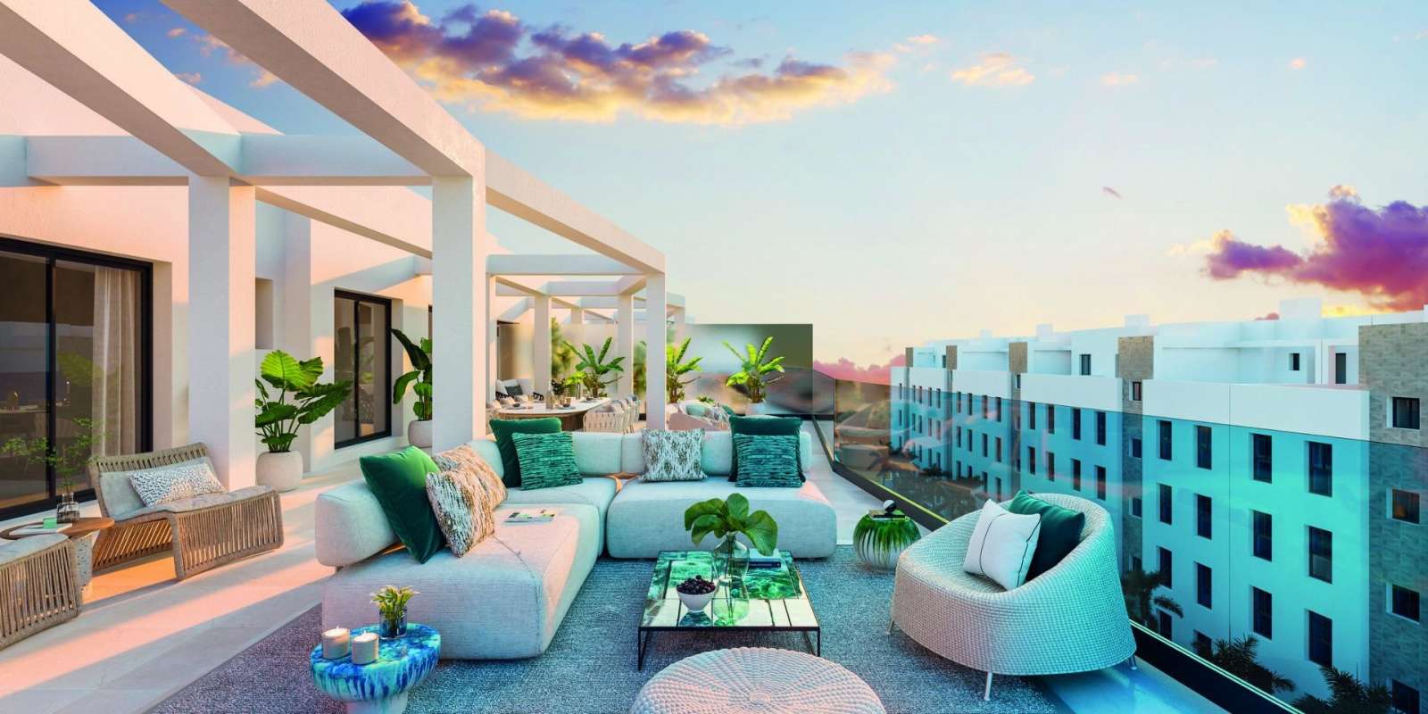 Ny leilighet med fellesbasseng – Terrasse 53 m² og 3 soverom, bilde 1