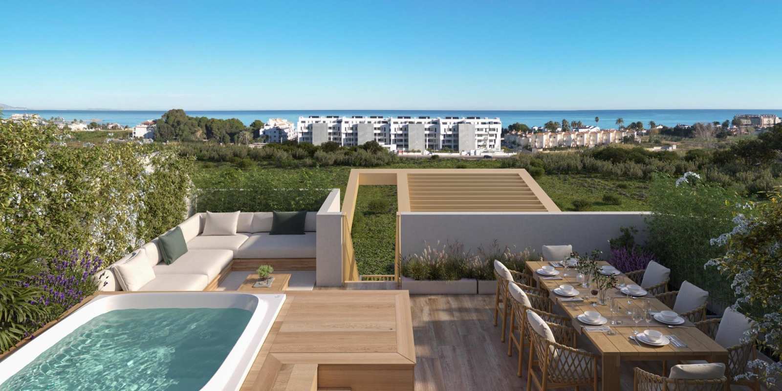 Ny leilighet med havutsikt – Gangavstand til strand og takterrasse, bilde 1