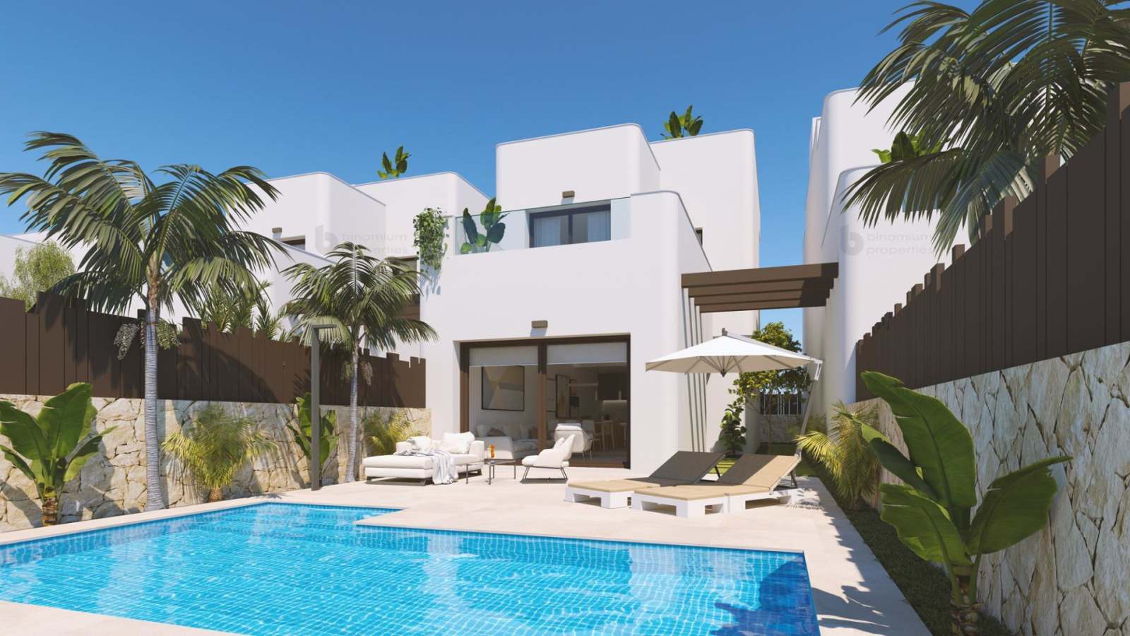 Nybygd villa med takterrasse og privat basseng, bilde 1