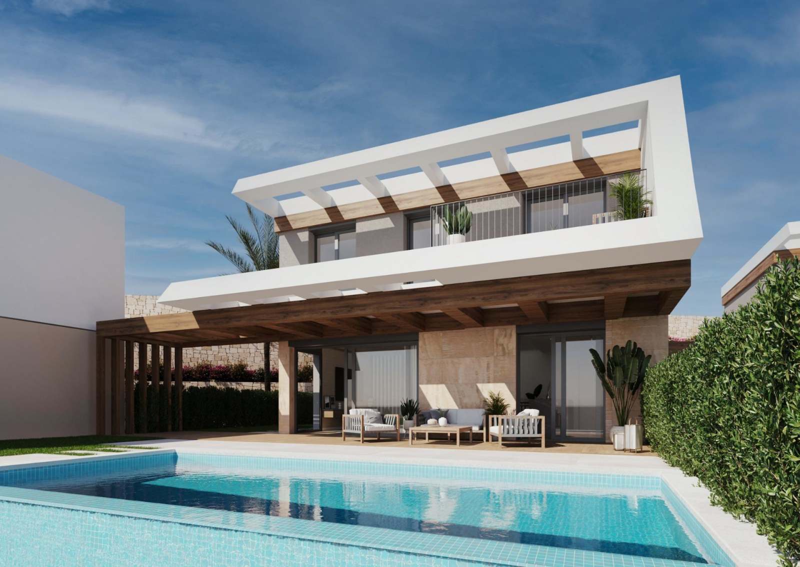 Nybygd villa med havutsikt – Privat basseng og takterrasse, bilde 1