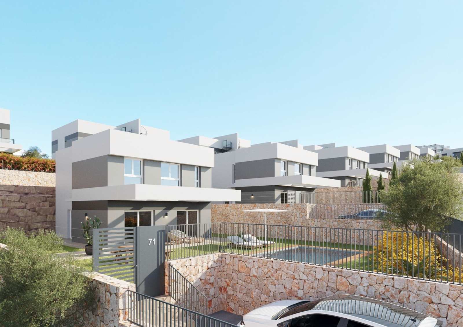 Nybygg villa med havutsikt – Privat basseng og takterrasse, bilde 1