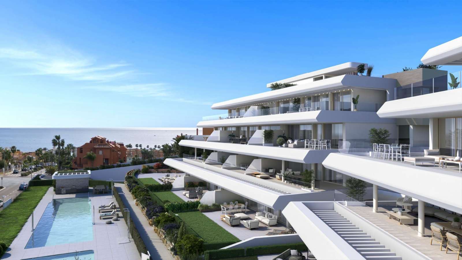 Ny leilighet med takterrasse og havutsikt – Gangavstand til strand, bilde 1