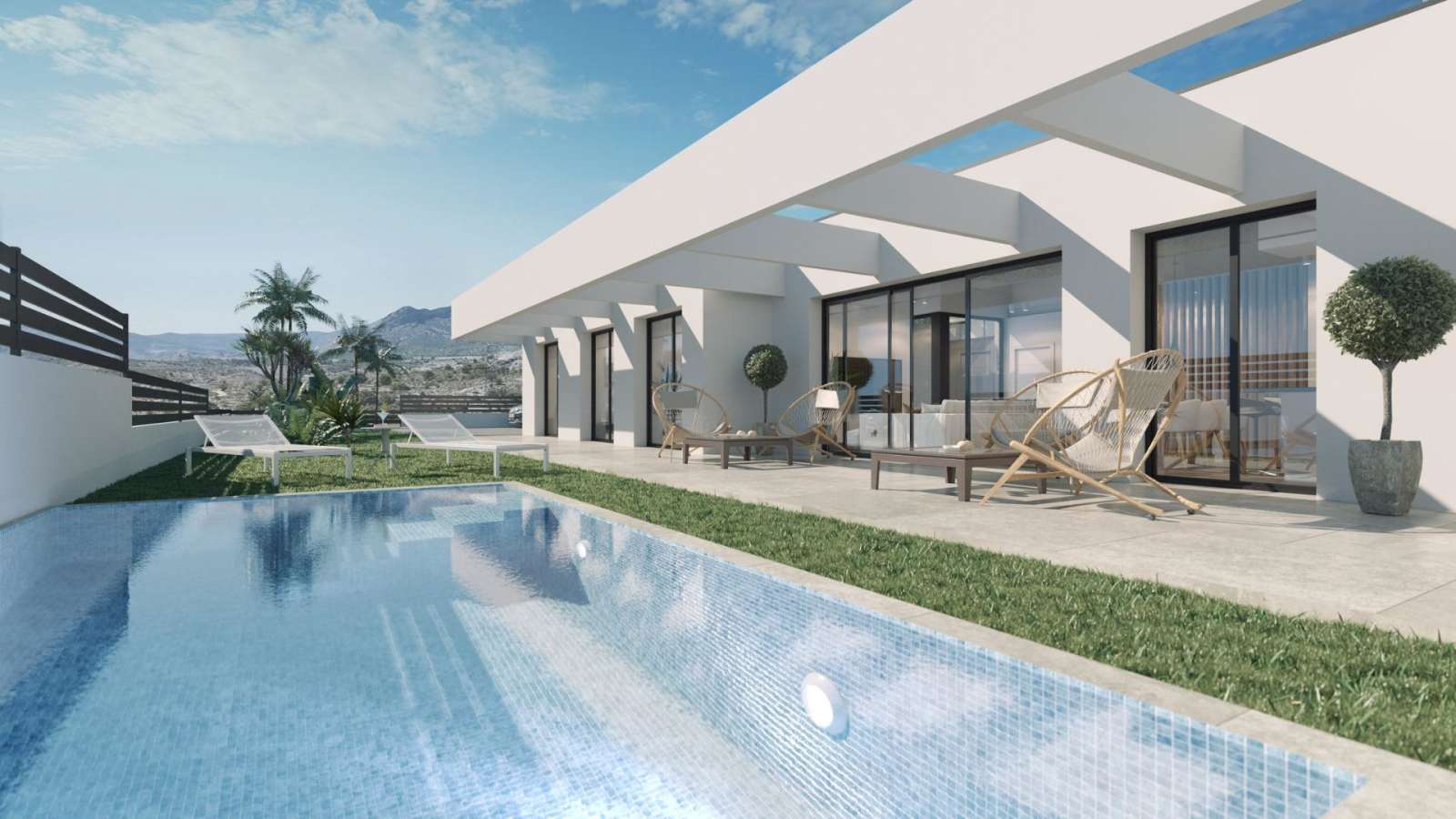 Fantastisk ny villa med havutsikt – Takterrasse og privat basseng, bilde 1