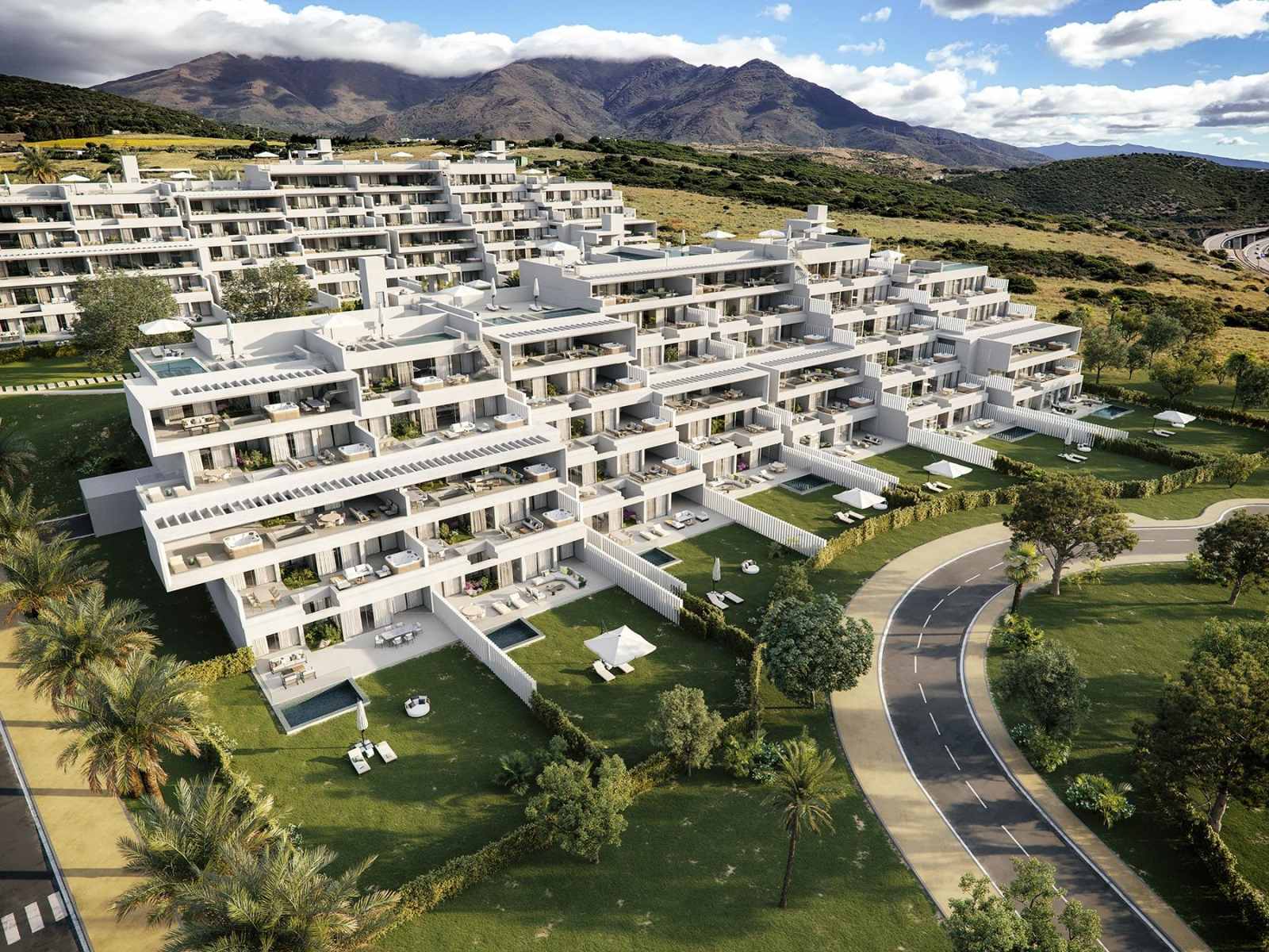 Nybygd leilighet med havutsikt – Fellesbasseng og 114 m², bilde 1