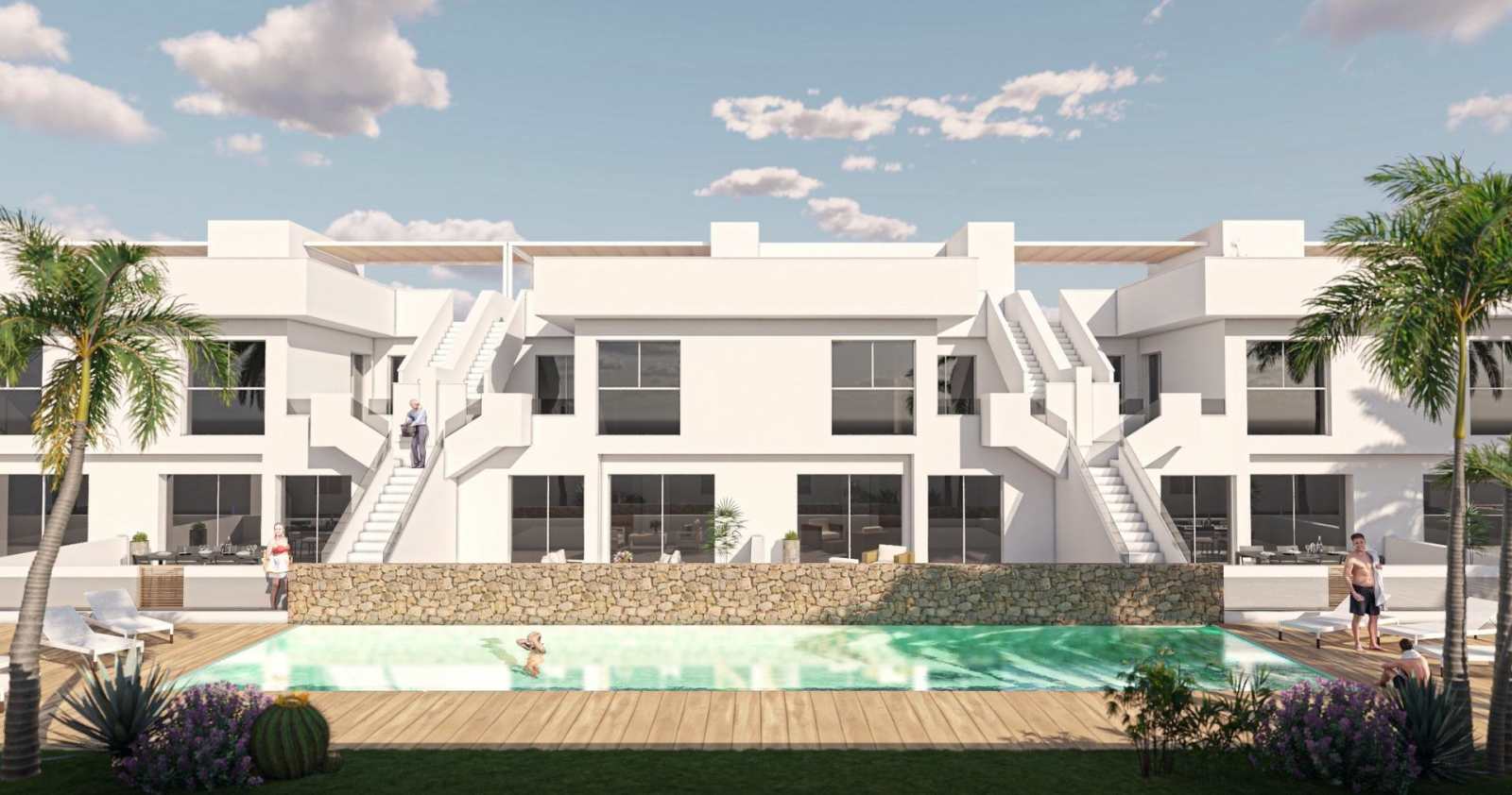 Nybygd bungalow med takterrasse – 2 soverom og fellesbasseng, bilde 1