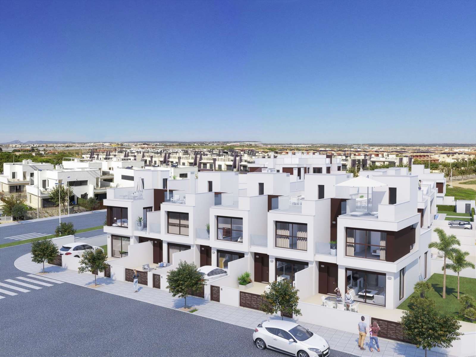 Nytt rekkehus med takterrasse – Privat basseng og 200 meter fra stranden, bilde 1