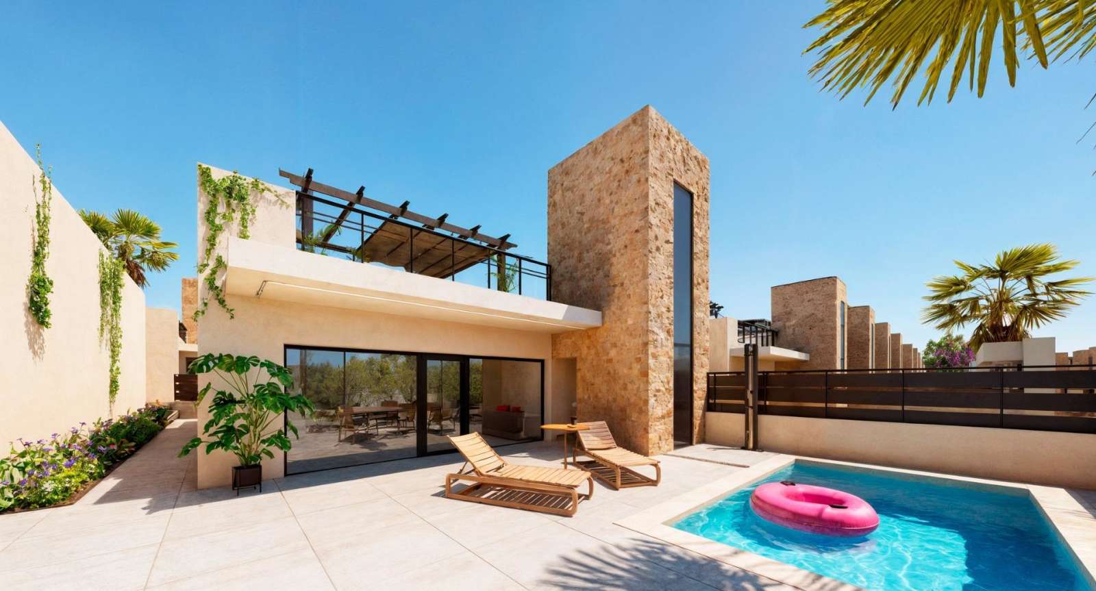 Nybygd villa med takterrasse – Privat basseng og 3 soverom, bilde 1