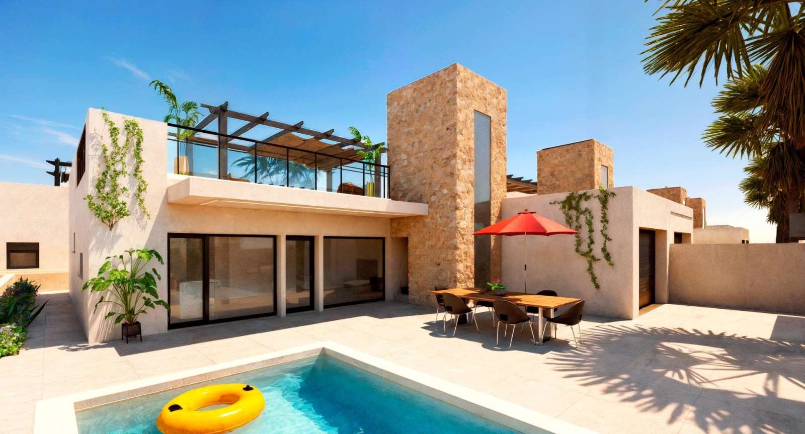 Nybygd villa med takterrasse og privat basseng, bilde 1