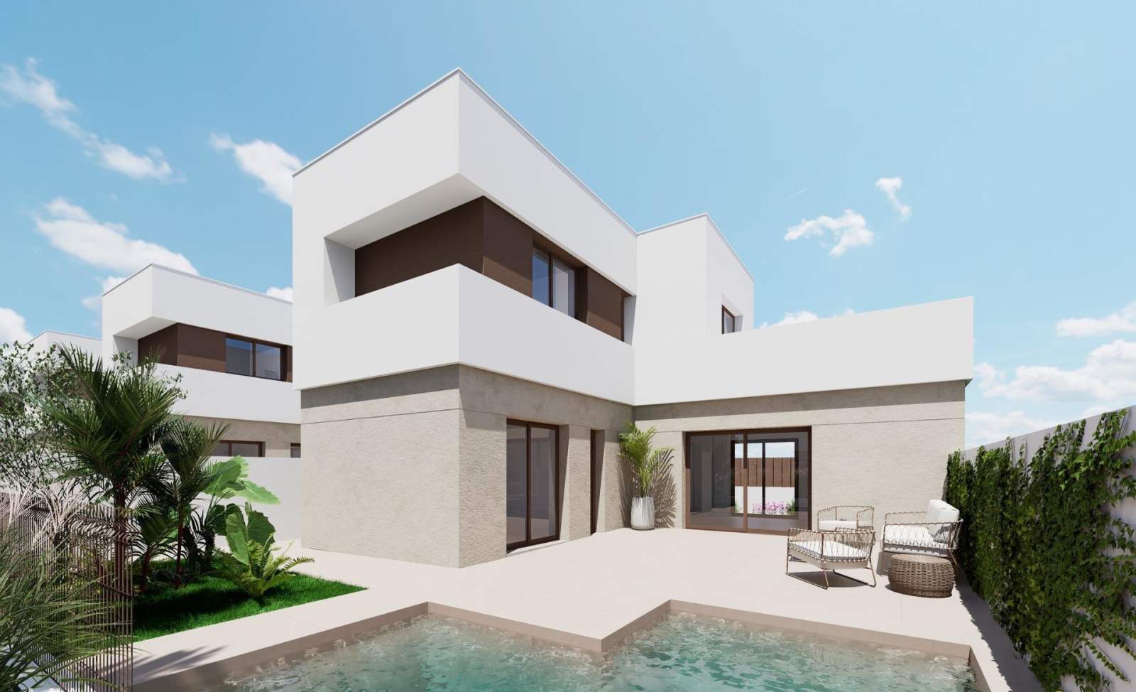 Nybygd villa med privat basseng – Takterrasse, bilde 1