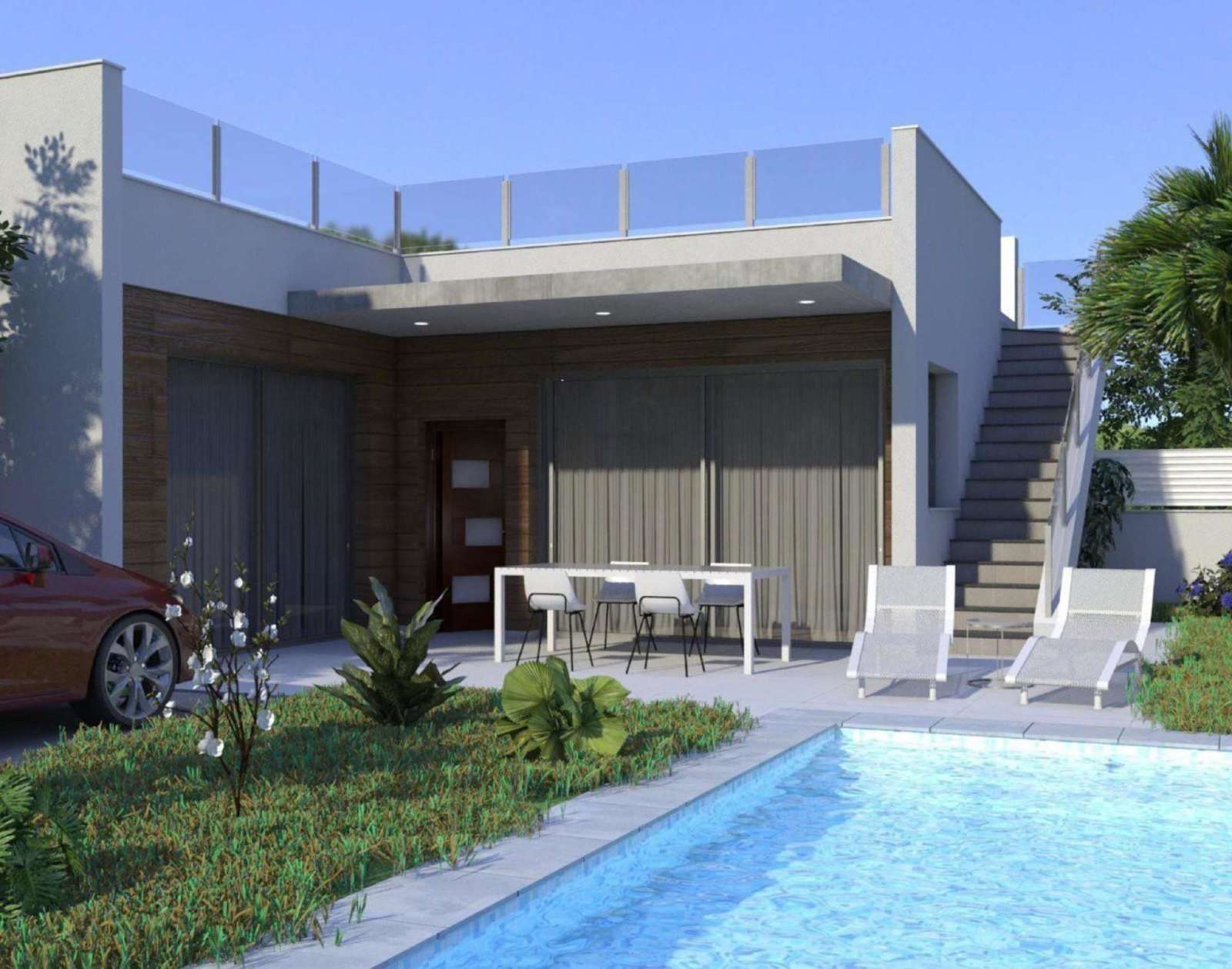 Ny villa med takterrasse og privat basseng, bilde 1