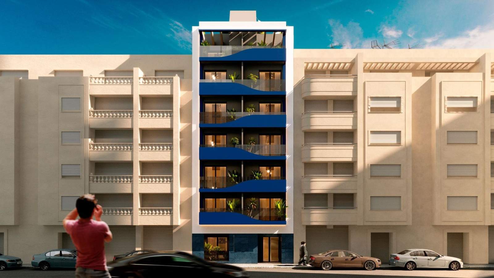 Ny leilighet 200 meter fra stranden – Felles takterrasse og 1 soverom, bilde 1