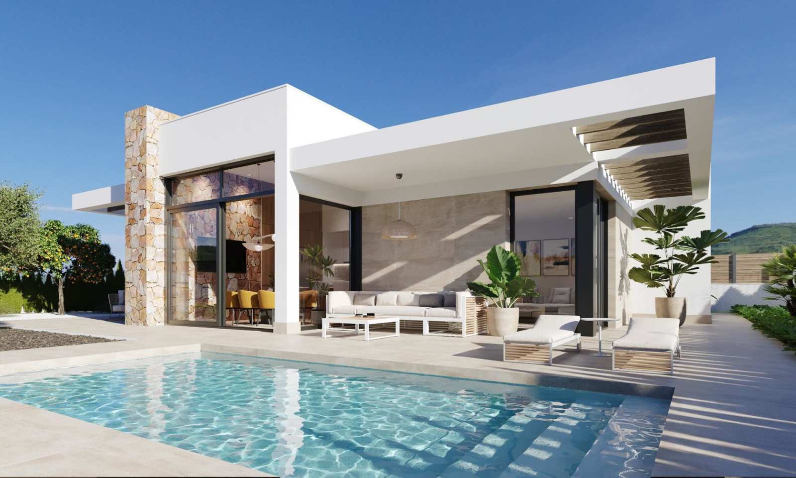 Kjempeflott villa med takterrasse og privat basseng, bilde 1