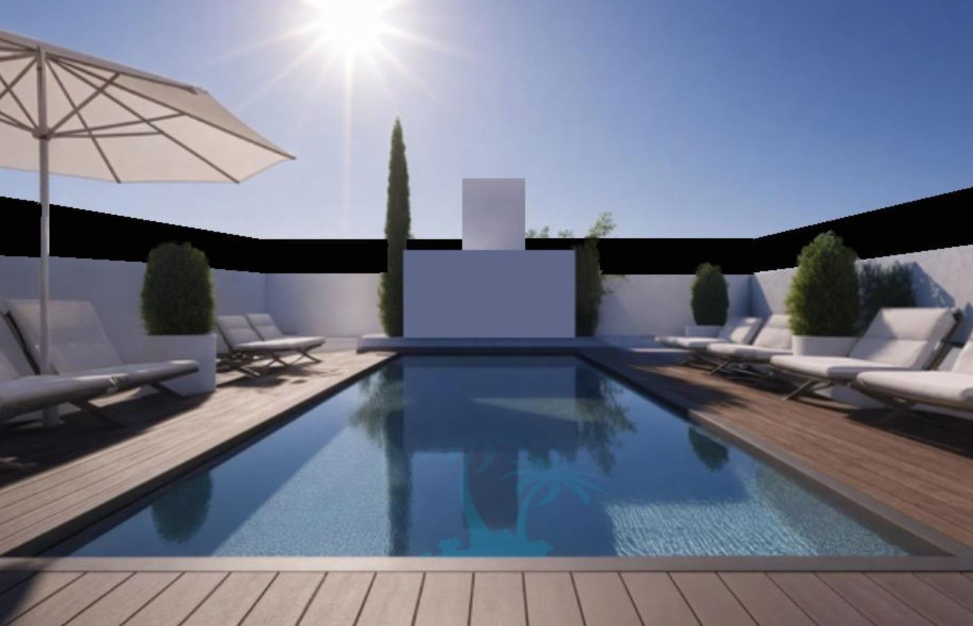 Nybygd rekkehus med takterrasse og fellesbasseng, bilde 1