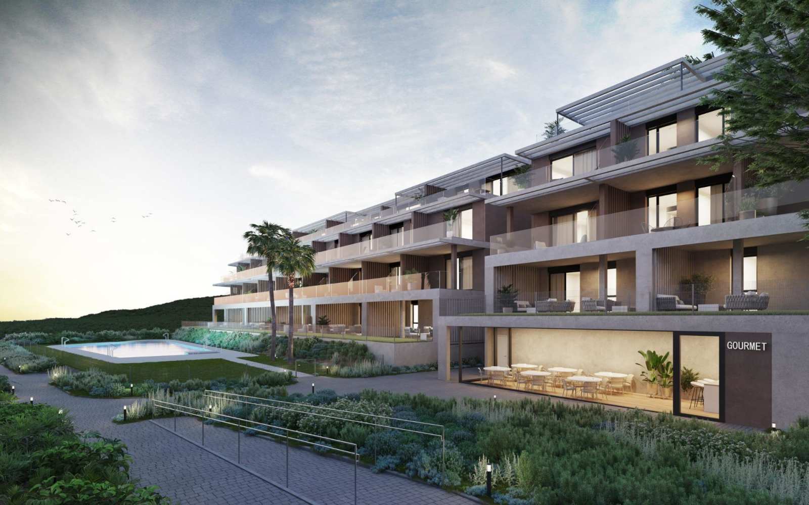 Ny leilighet med takterrasse – 2 soverom og fellesbasseng, bilde 1