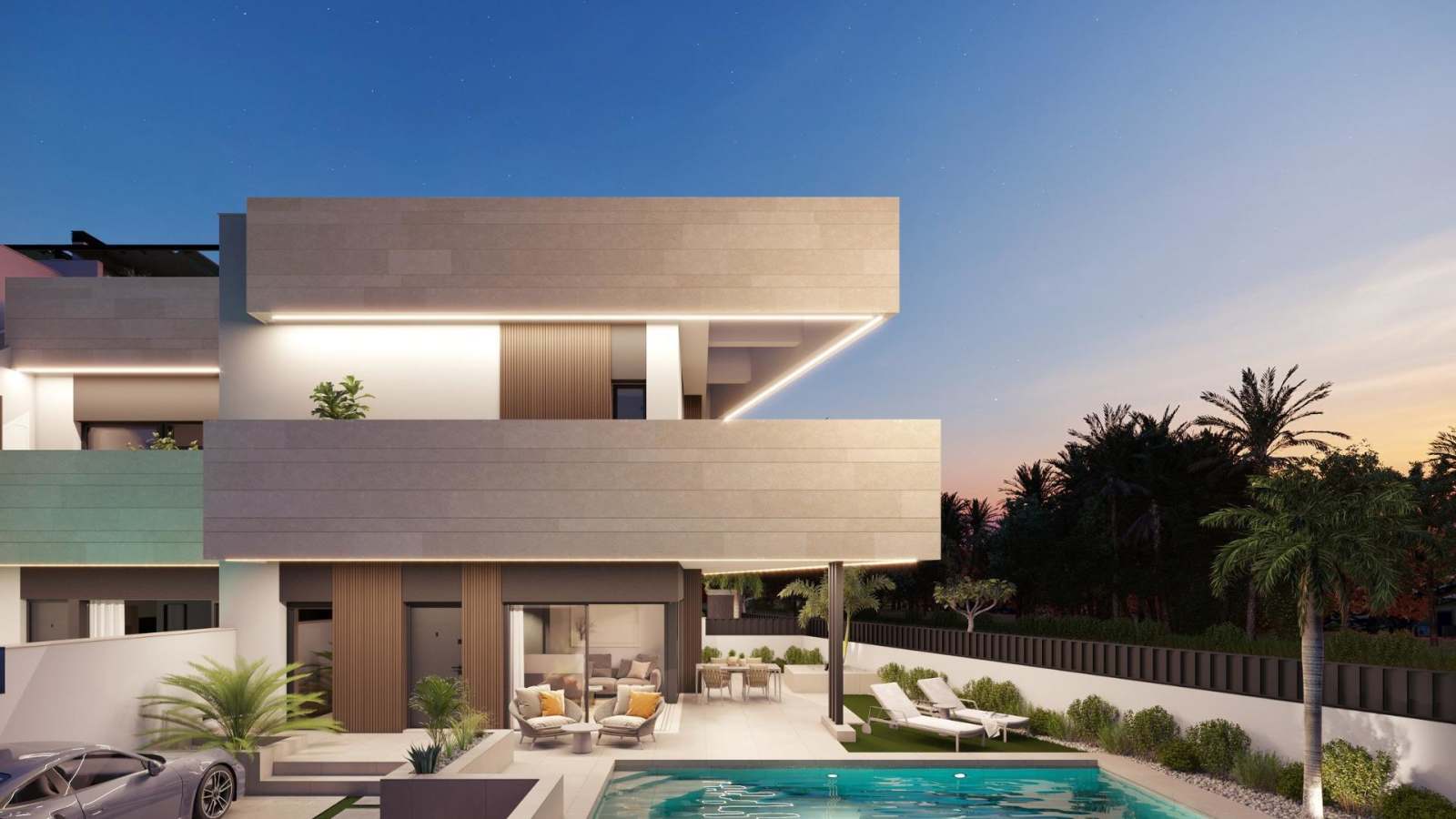 Nybygd villa med takterrasse og privat basseng, bilde 1