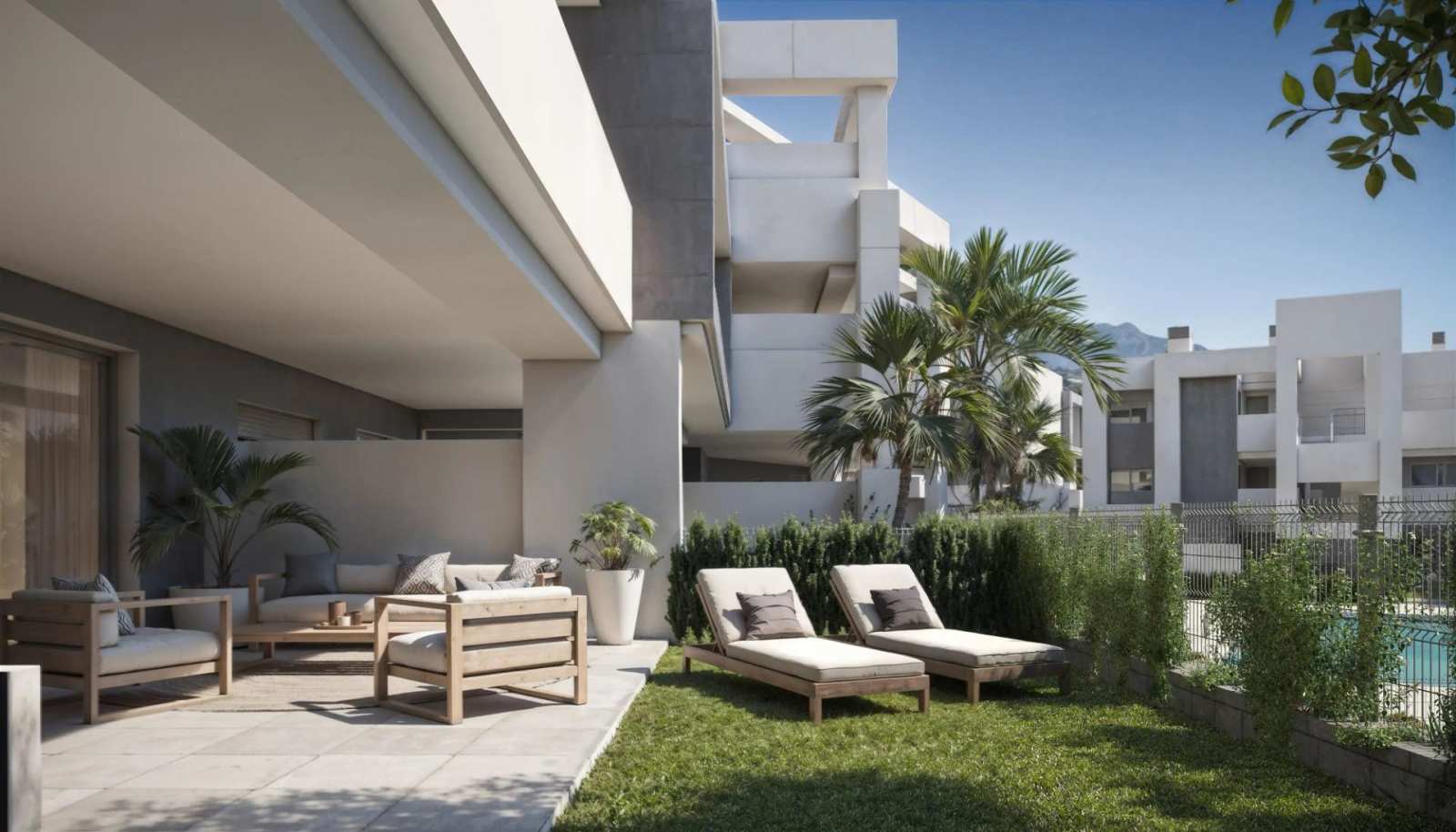 Ny leilighet med takterrasse og havutsikt – Fellesbasseng og spa, bilde 1