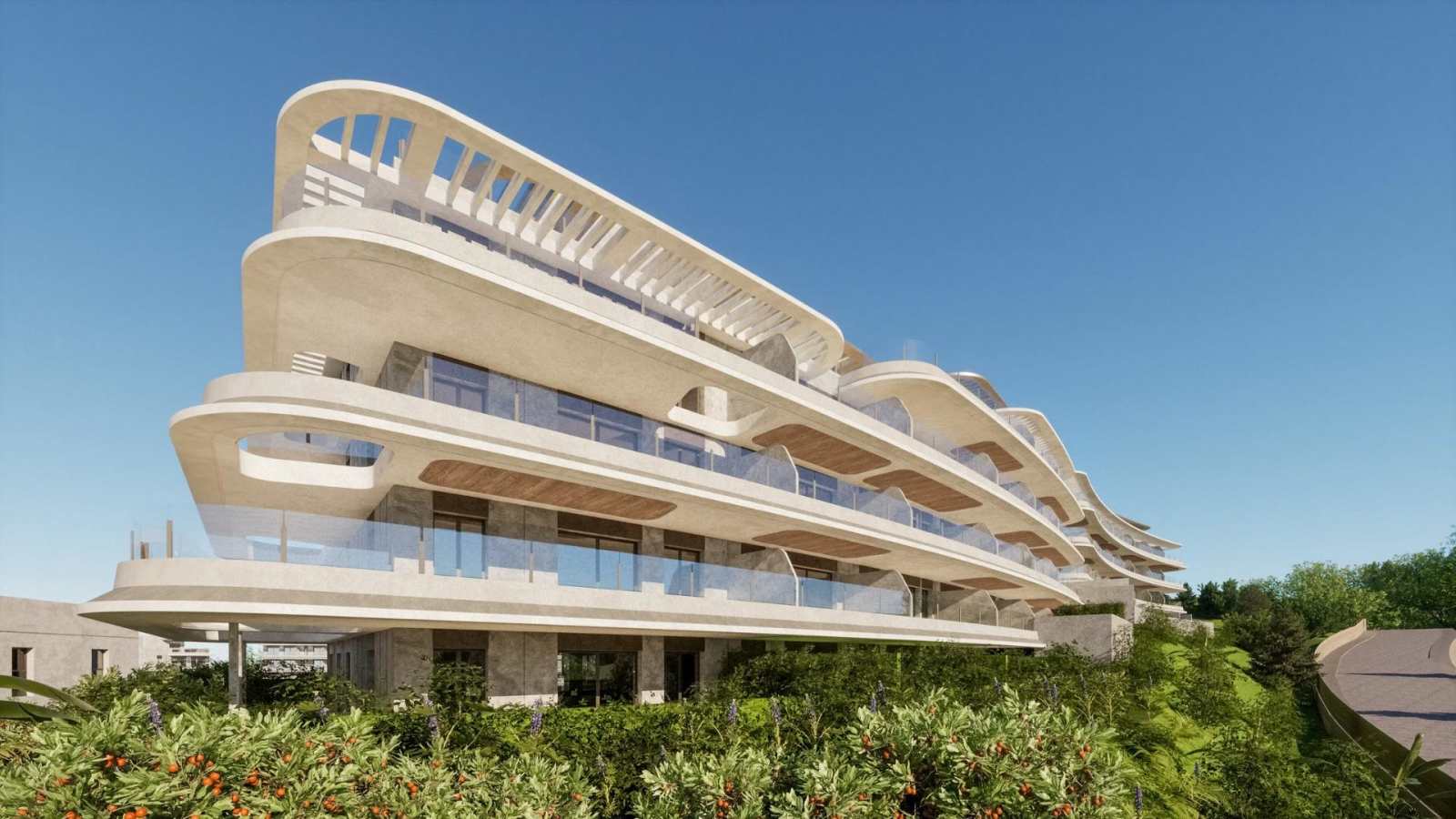 Ny leilighet i Mijas Costa – Takterrasse og havutsikt, bilde 1