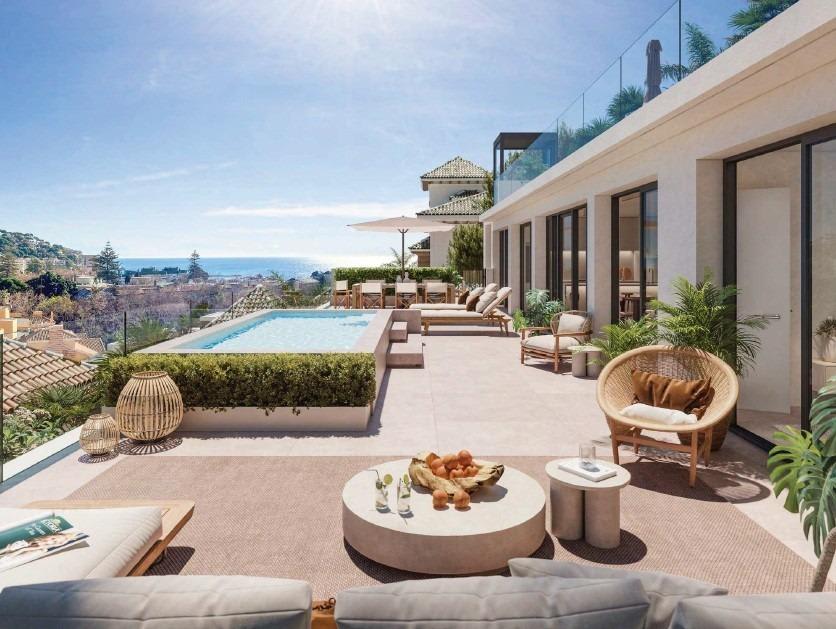 Eksklusiv toppleilighet med havutsikt – Gangavstand til strand og privat basseng, bilde 1