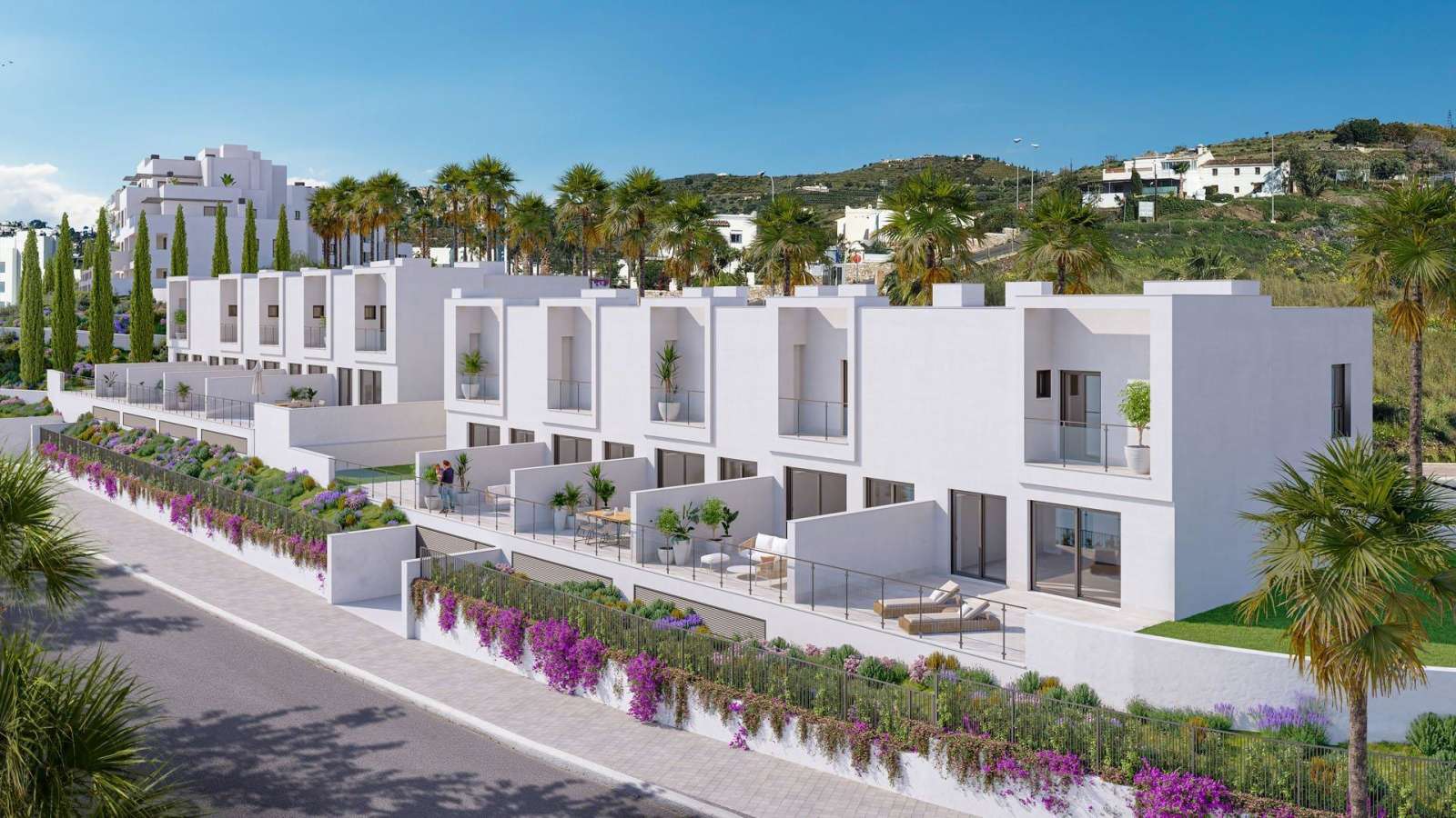 Nytt rekkehus med takterrasse og havutsikt – 300 meter fra stranden, bilde 1