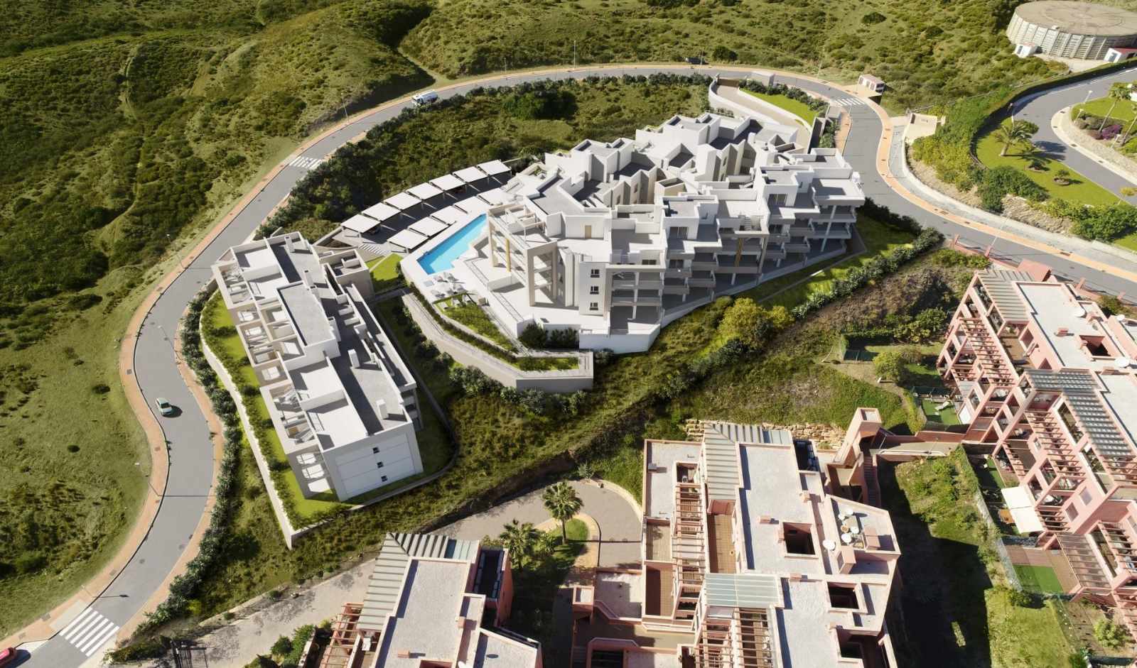 Ny leilighet med havutsikt – Privat terrasse og felles basseng, bilde 1