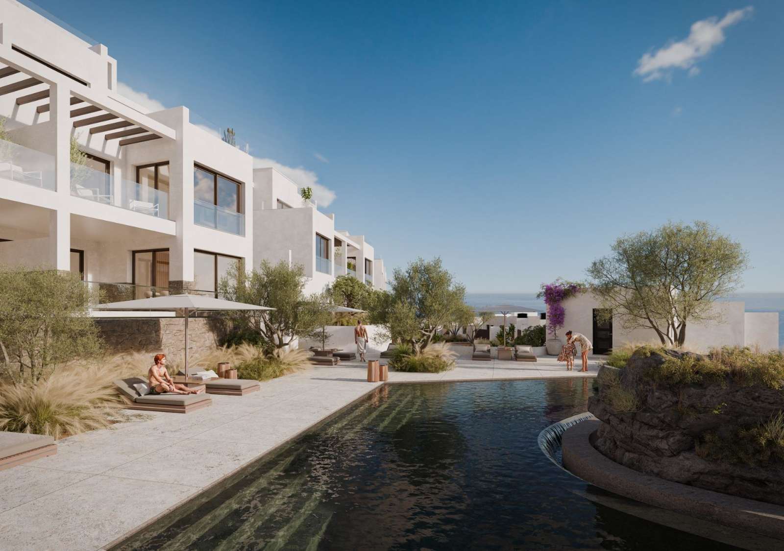 Leilighet – Takterrasse, havutsikt, privat basseng og 2 soverom, bilde 1