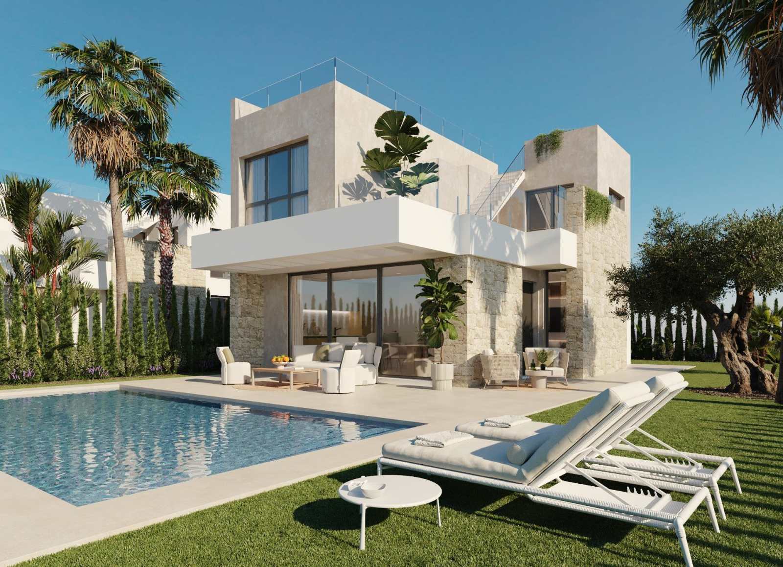 Fantastisk nybyggvilla med takterrasse – Privat basseng og havutsikt, bilde 1