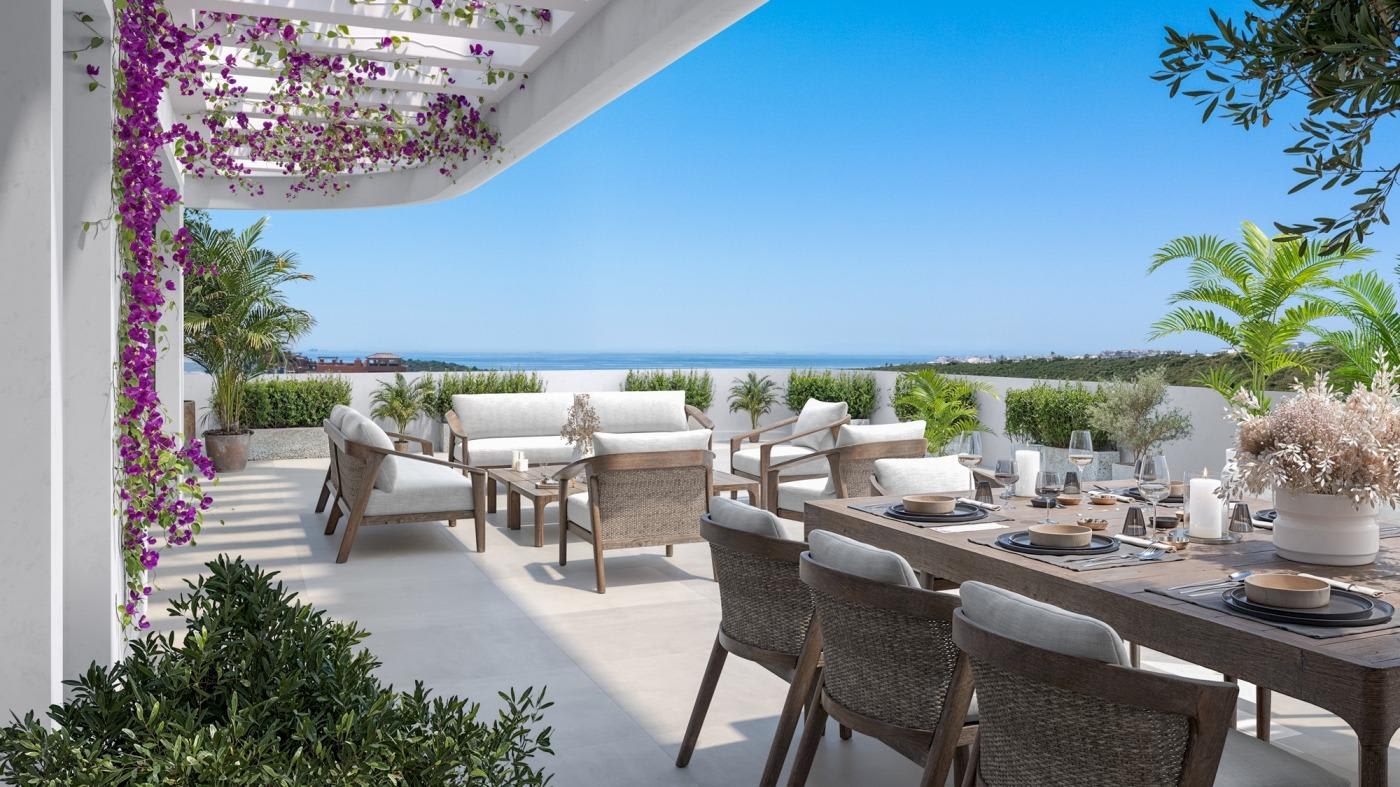 Ny leilighet med takterrasse og havutsikt – Privat basseng og 3 soverom, bilde 1