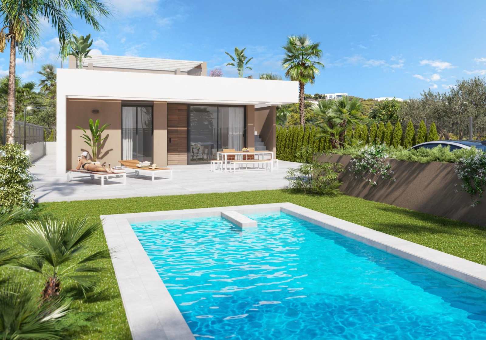 Nybygd villa med takterrasse – Havutsikt og 3 soverom, bilde 1