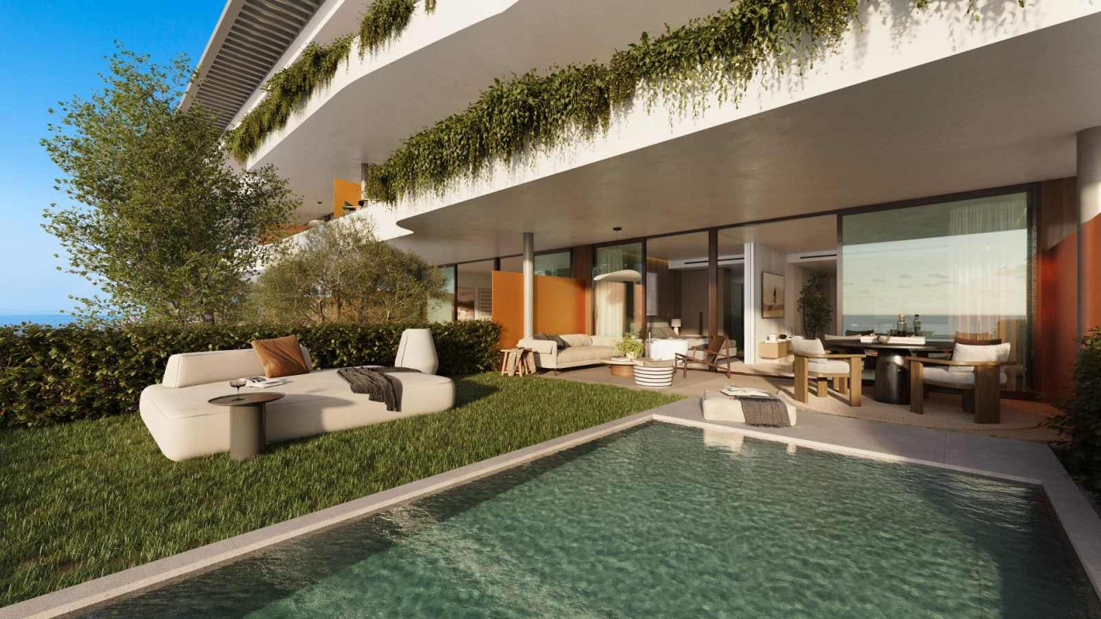Ny leilighet med takterrasse og havutsikt – Privat basseng og 3 soverom, bilde 1