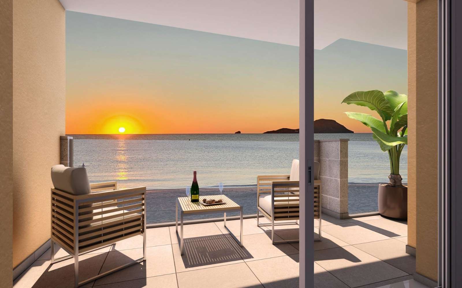 Nybygd leilighet med havutsikt – Gangavstand til strand og takterrasse, bilde 1
