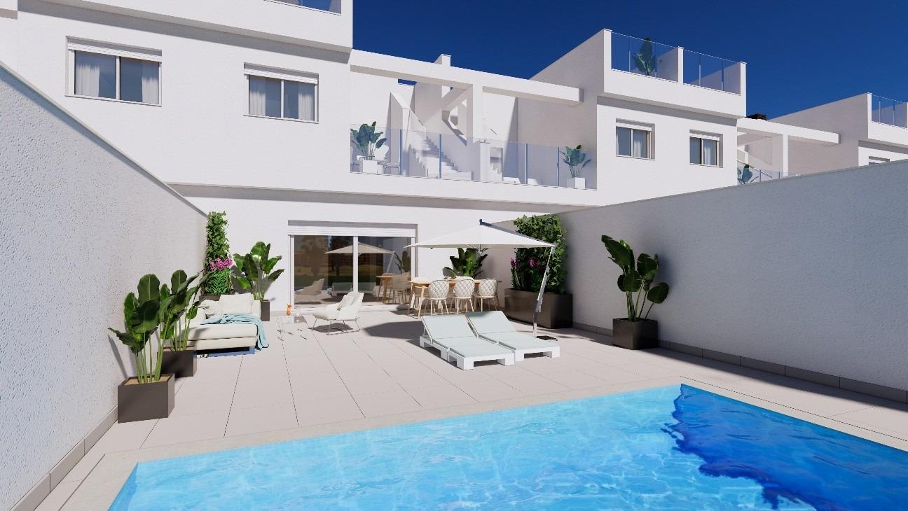 Nybygd rekkehus med takterrasse – Privat basseng, bilde 1
