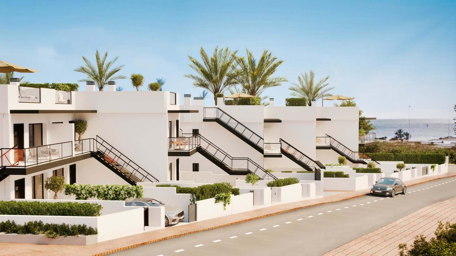 Nybygd rekkehus med havutsikt – Gangavstand til strand, bilde 1